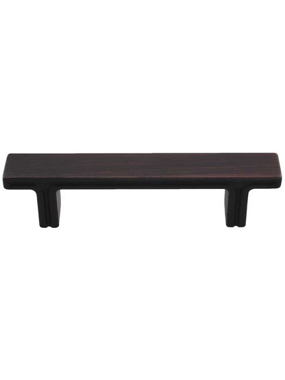Anwick Rectangular Cabinet Pull - 3 inch Center-to-Center in Brushed Oil Rubbed Bronze.